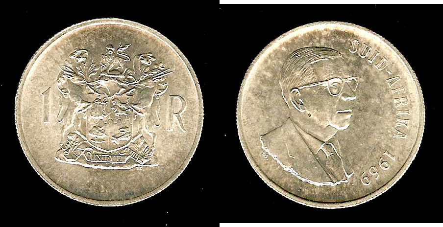 South Africa 1 rand 1969  BU
